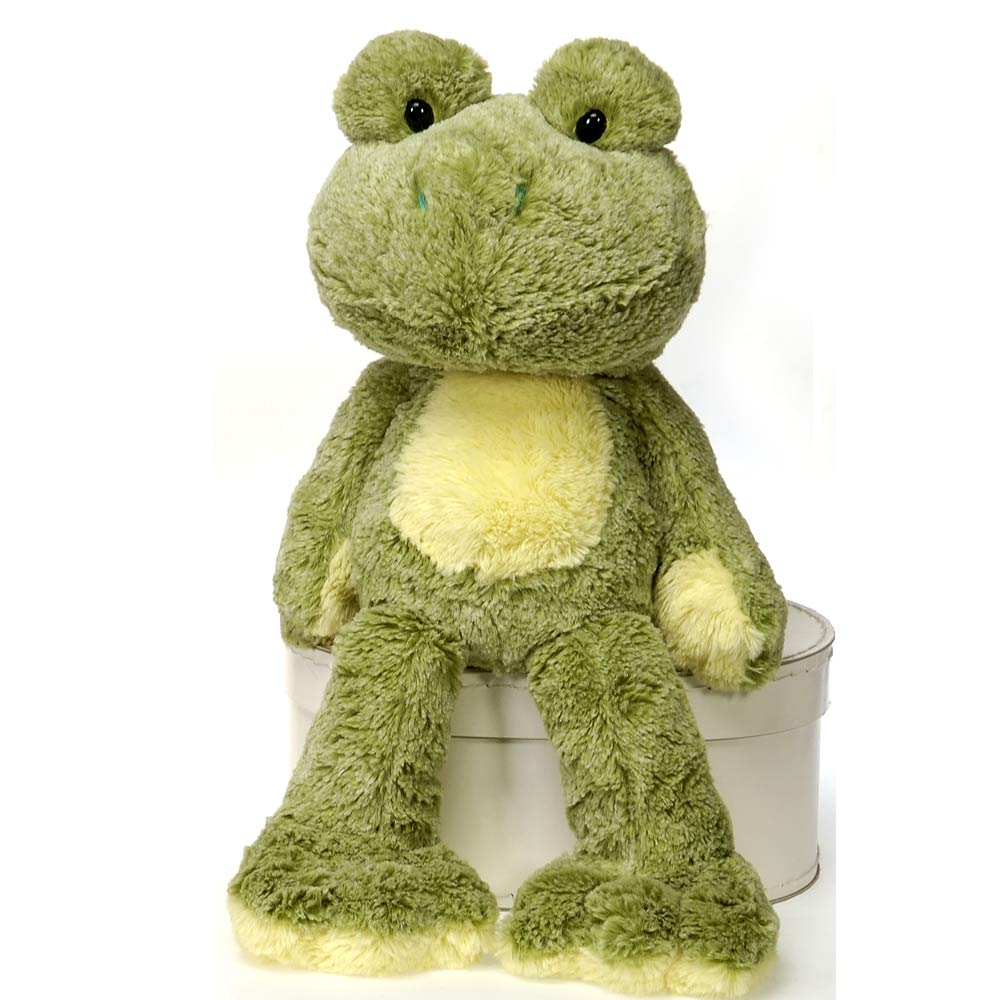 NEW Nelly Cuddle Fuzzy Collection FROG Microwavable Toy